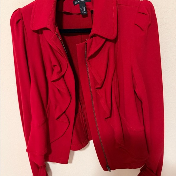 Red Radiance | INC Ruffle Blazer - Picture 12 of 14